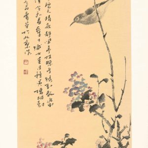 bird on blossoming branch