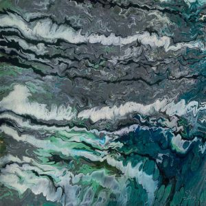 deep ocean swirl abstract fluid art