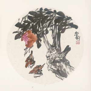 sparrows and pomegranate (fertility)